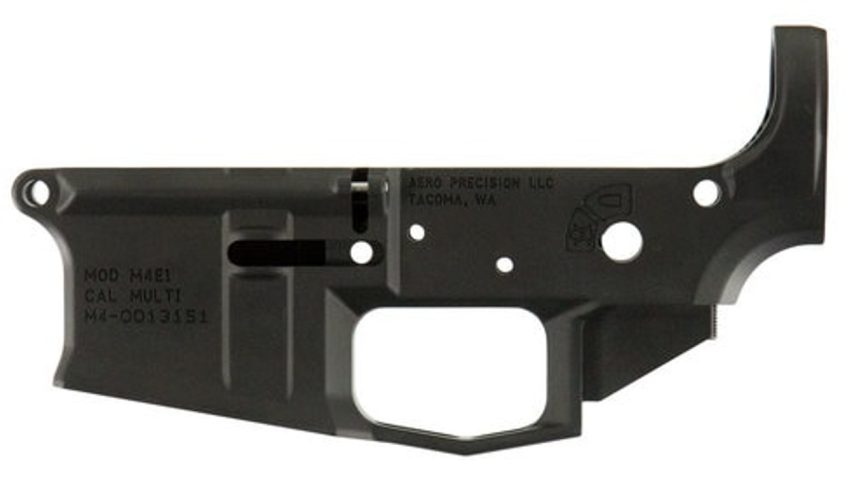 Aero Precision M4E1 AR-15  Multi-Cal Stripped Lower Receiver, Black