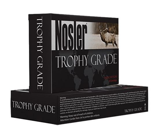 Nosler Trophy Grade 338 Lapua Mag 225 grain AccuBond Rifle Ammo, 20/Box – 60085