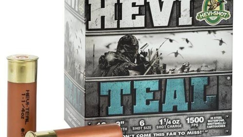 HEVI-Shot, HEVI-Shot, HEVI-Teal, 12 Ga 3", Max Dram, 1 1/4 oz, #6 Shot Size, 25Rd Box