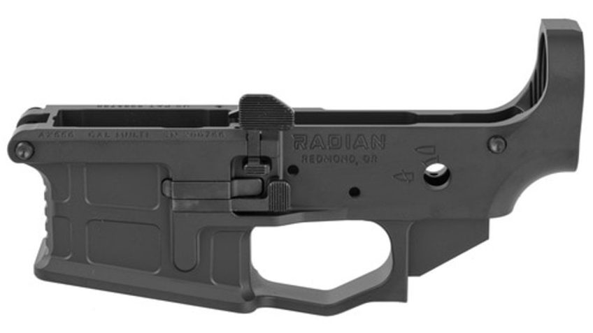 Radian Weapons AX556 Stripped Billet Lower, 223 Rem/5.56mm, Ambidextrous, Black