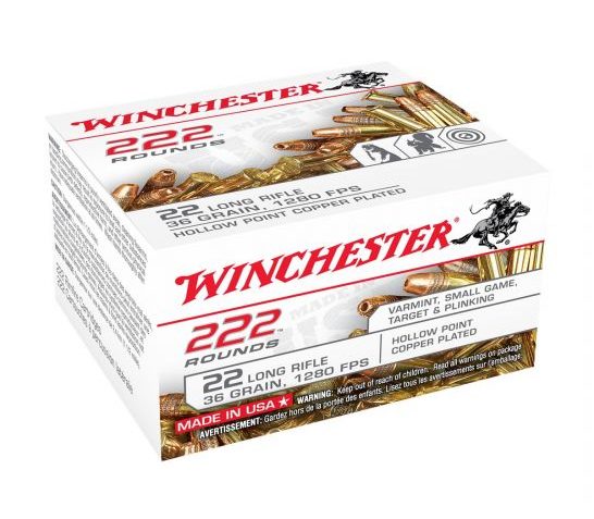 Winchester .22 LR 36gr CPHP 222 Round Bulk Pack of Ammunition – 22LR222HP