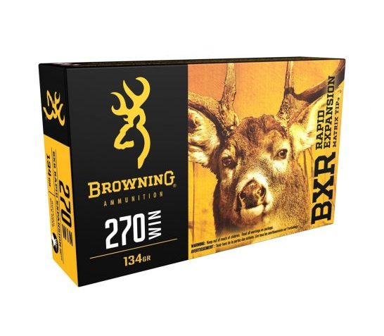 Browning 270 Winchester 134gr BXR Ammunition 20rds – B192102701