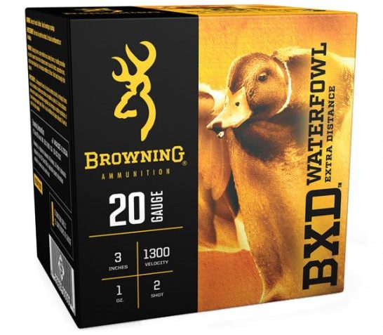 Browning 20GA 3" 1 oz. #2 1300 FPS BXD Steel Shotshell Ammunition, 25 Round Box – B193412032