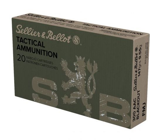 Sellier & Bellot 300 AAC Blkout 147gr FMJ  20rds  SB300BLKB