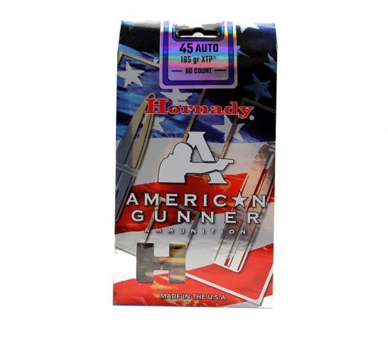 Hornady 45 Auto/ACP 185gr XTP American Gunner Bulk Ammunition, 60 Round Box – 90907