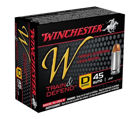 Winchester .45 ACP 230 gr Train & Defend 20 Rounds Ammunition – W45D