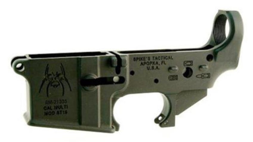 Spikes Lower Receiver Stripped ST-15 Spider, Bullet Marking