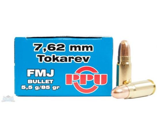 PRVI Partizan 7.62 Tokarev 85gr FMJ Ammunition 50rds – PP-R7.0