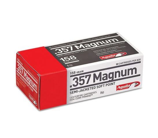 Aguila 357 Magnum 158gr SJHP Ammunition 50rds – 1E3572823