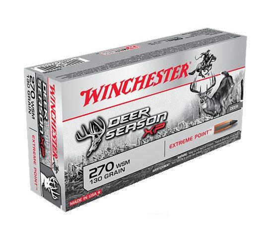 Winchester 270 WSM 130gr Extreme Point Deer Season Ammunition, 20 Round Box – X270SDS