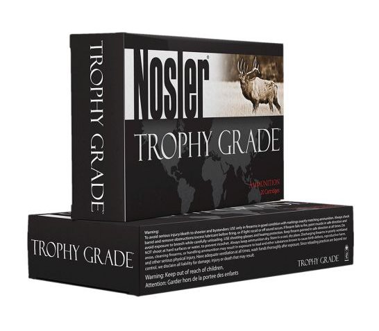 Nosler Trophy Grade 338 Lapua Mag 300 grain AccuBond Rifle Ammo, 20/Box – 49323