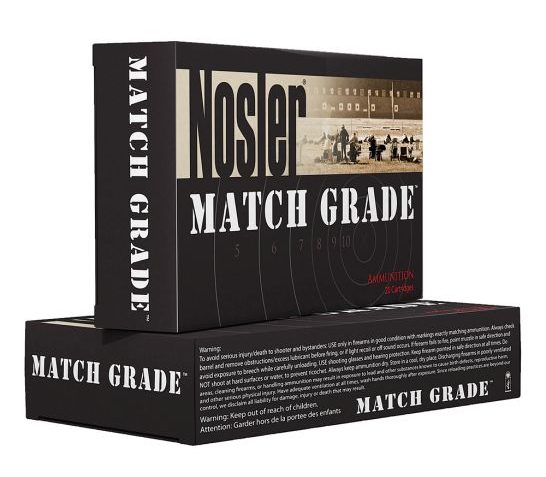 Nosler Match Grade 338 Lapua Mag 300 grain Custom Competition Rifle Ammo, 20/Box – 43136