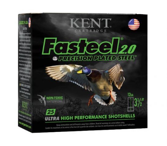 Kent Cartridge 12 GA 3.5u201d #3 Fasteel 2.0 Waterfowl 25 Shotshells – K1235FS36-3