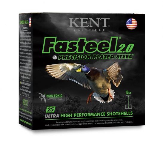 Kent Cartridge 12 GA 2-3/4" #4 Fasteel 2.0 Precision Plated Steel 25 Shotshells – K122FS30-4