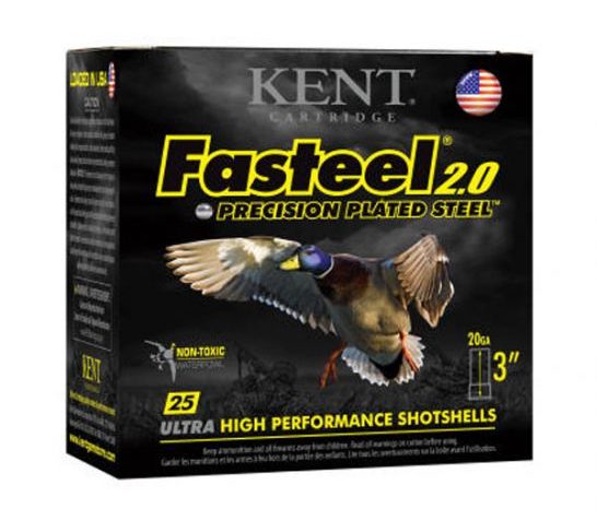 Kent Cartridge 20 GA 3u201d #2 Fasteel 2.0 Waterfowl 25 Shotshells – K203FS24-2