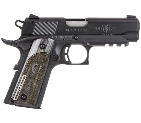 Browning 1911-22 Black Label Compact 22 LR Pistol with Rail 10 Round, Laminated Black – 051817490