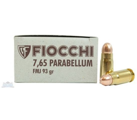 Fiocchi 30 Luger (7.65 Parabellum) 93gr FMJ Ammunition – 765A