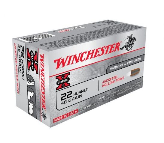 Winchester 22 Hornet 46gr JHP Ammunition 50rds – X22H2