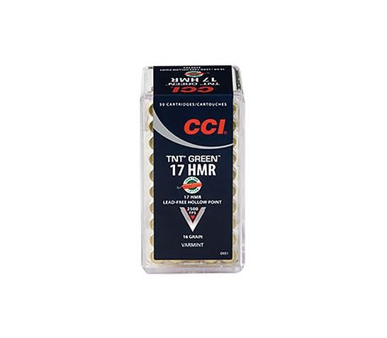 CCI .17 HMR 16gr TNT Green HP Ammunition 50rds – 951