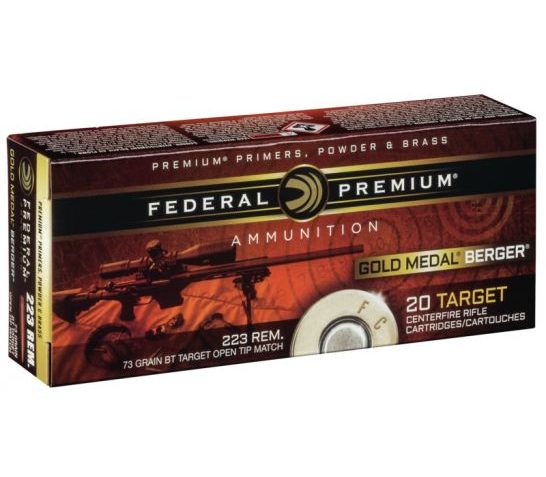 Federal .223 Remington 73gr Berger BT Target 20 Rounds Ammunition – GM223BH73