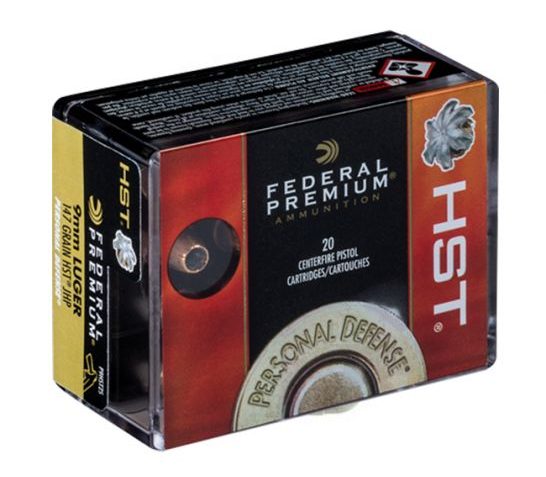 Federal 9mm 147gr Personal Defense HST Ammunition, 20 Rounds – P9HST2S