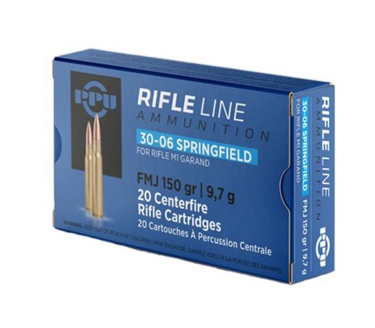 Prvi Partizan .30-06 Springfield FMJ 150gr for M1 Garand 20 Rounds Ammunition- PP3006G