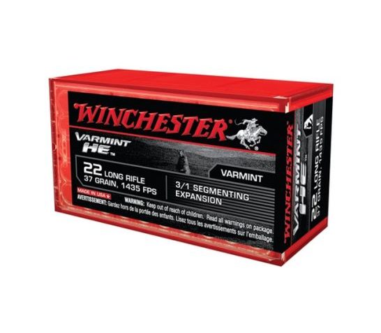 Winchester .22LR 37gr Varmint HE Rimfire Ammunition, 50 Rounds – S22LRFSP