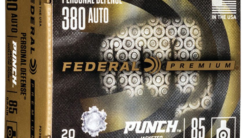 Federal Premium Punch .380 ACP, 85gr, Jacketed Hollow Point, 20rd Box