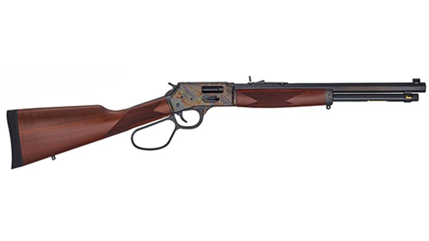 Henry Repeating Arms, Big Boy Color Case Hardened, Lever Action, Side Gate, 44 Mag/44 Special, 16.5" Octagon Blued Steel Barrel, Straight-grip American Walnut Stock, Fully Adjustable Semi-Buckhorn Sights, 7 Rounds