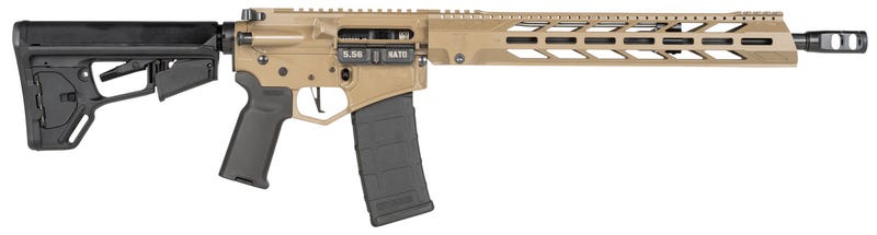 Diamondback DB15 Flat Dark Earth 5.56 NATO / .223 Rem 16" Barrel 30-Rounds Flip-Up Sights