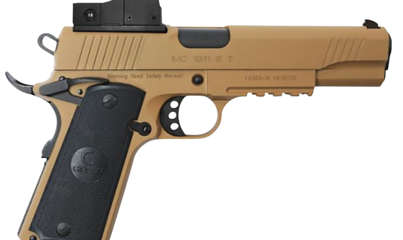 EAA Corp Mc1911s Dark Earth .45 ACP 5" Barrel 8-Rounds Red Dot