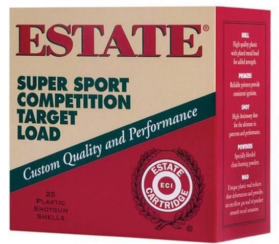 Estate 12 Gauge #7.5 Shotshells, 2.75″, 25 rounds – SS12L