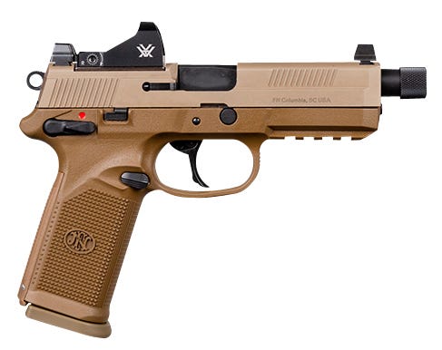 FN FNX Tactical Flat Dark Earth .45 ACP 5.3" Barrel 10-Rounds Vortex Viper Sight