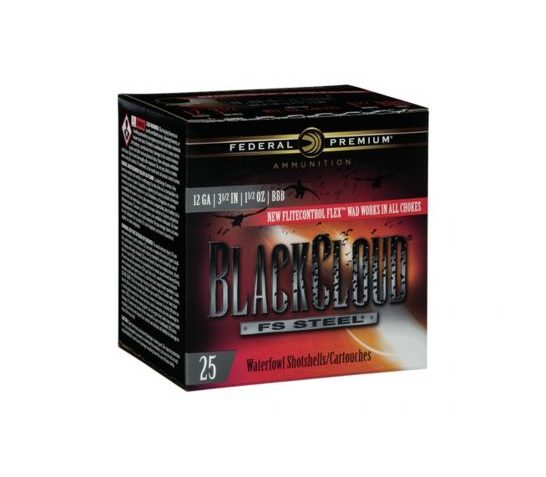 Federal Black Cloud 12 ga 3" 1.25oz #2 Steel 25 Shotshells – PWBX142 2