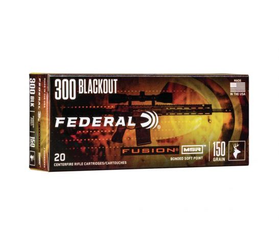 Federal Fusion .300 AAC 150 gr FSP 20 Rounds Ammunition – F300BMSR2