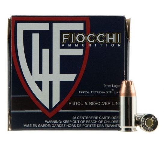 Fiocchi Extrema XTP 9mm 115 gr XTPHP 25 Rounds Ammunition – 9XTP25