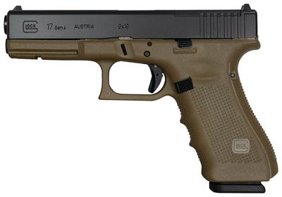 Glock G17 Gen 4 OD Green 9mm 4.5 Inch 17 Rounds MOS