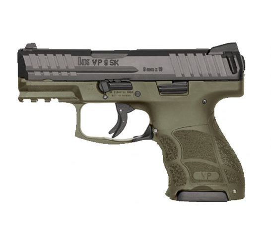 HK VP9SK 9mm Subcompact Pistol with Night Sights, OD Green – 81000098