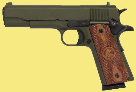 Iver Johnson Arms 1911 A1 Government .45 ACP Pistol, OD Green – 1911A1 ODGREEN