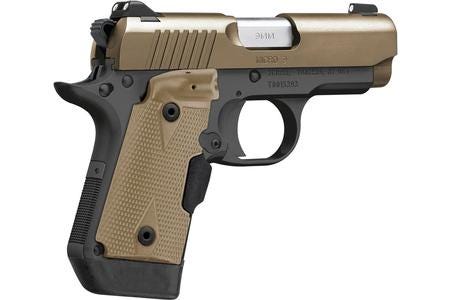 Kimber Micro 9 Desert Tan LG Black / Flat Dark Earth 9mm 3.15-inch 6Rd Crimson Trace Laser Grip