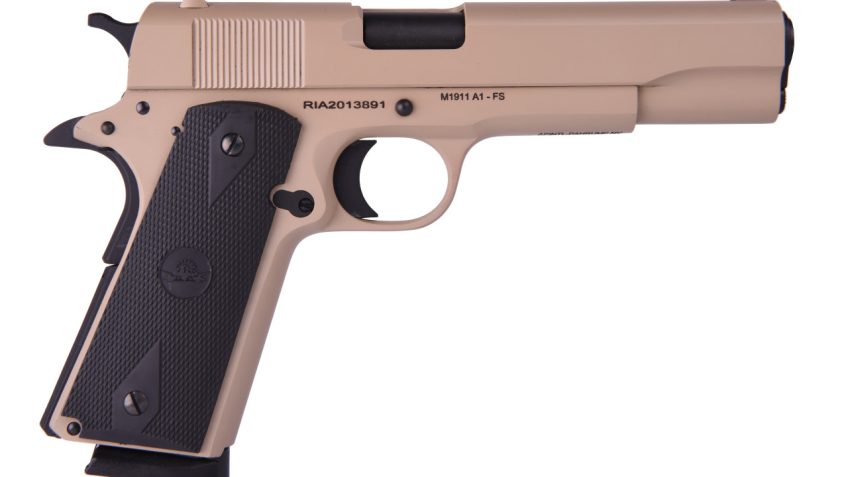 Rock Island M1911-A1 .45 ACP, 5" Barrel, Manual Safety, FDE, 8rd