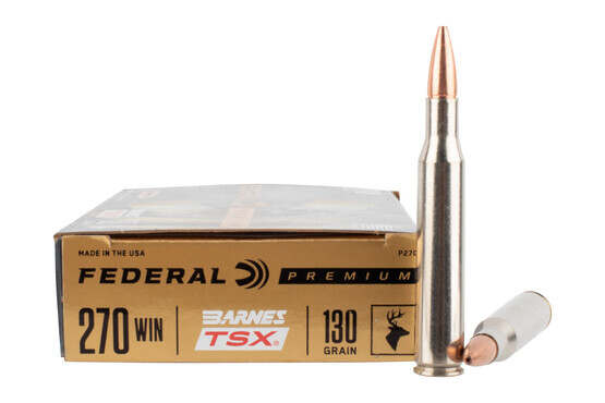 Federal Premium 270 Winchester 130gr Barnes Tipped TSX Rifle Ammo – 20 Rounds