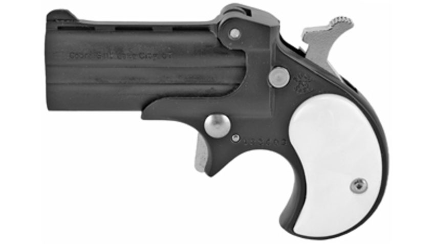 Cobra Pistols Classic Derringer, 22 LR, 2.4" Barrel, Alloy Frame,Black, Pearl Grips, Fixed Sights, 2Rd