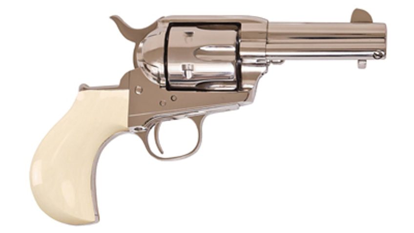 Cimarron Doc Holliday Thunderer .45 Colt, 3.5" Barrel, Ivory Grips, Nickel, 6rd