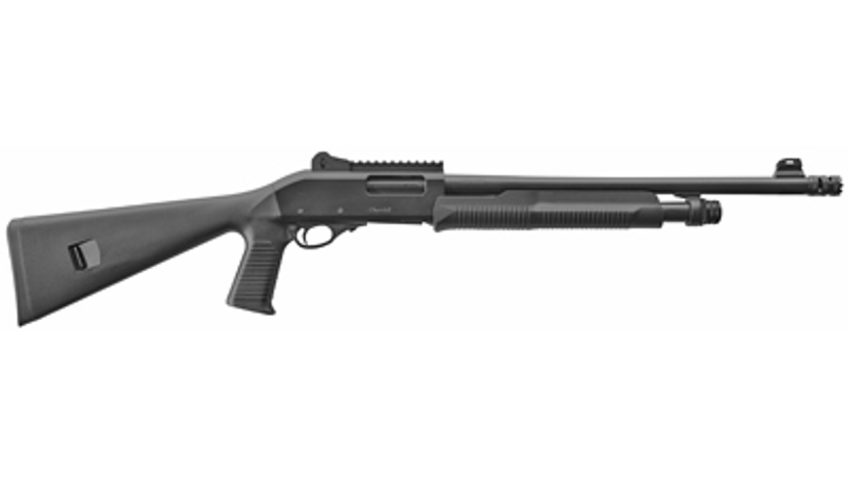 EAA AKKAR, Pump, 12 Ga, 3" Chamber, 18.5" Barrel, Black, Synthetic Tactical Stock, 5 Round