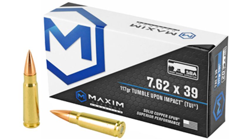 Maxim 7.62X39mm 117gr TUI Ammo, 20rd Box