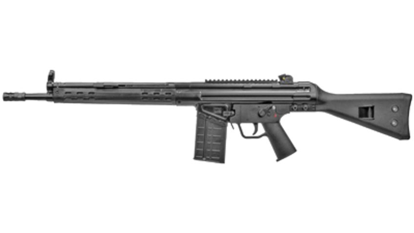 PTR PTR-91 A3SK 308 Win, 16" Tapered Barrel, Black, Fixed Stock, Slim Handguard, Scope Mount, 5/8×24 Flash Hider, Paddle Release, 20rd