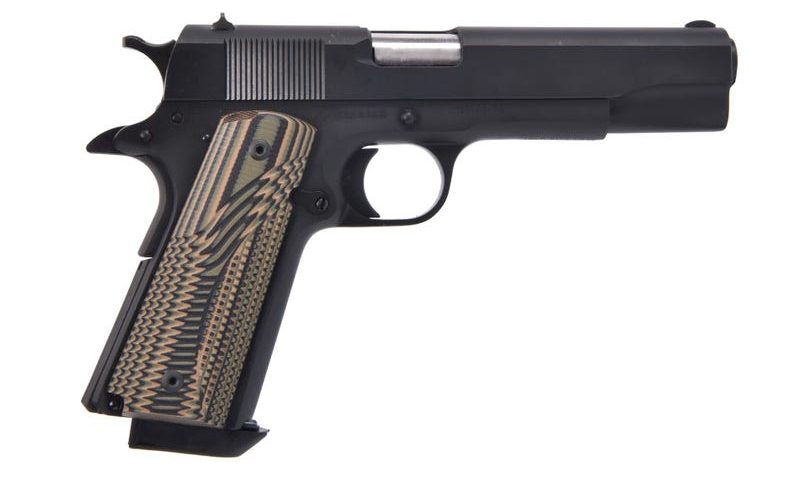 Rock Island Armory M1911-A1 GI Parkerized 10mm 5" Barrel 8-Rounds Camo VZ G10 Grips