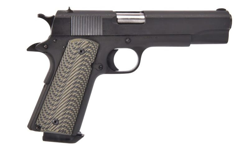 Rock Island Armory M1911-A1 GI Parkerized 10mm 5" Barrel 8-Rounds OD VZ Operator Grips