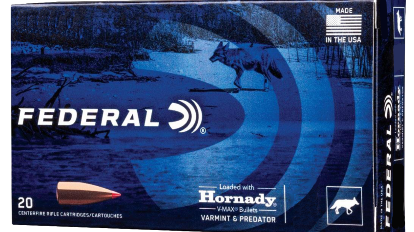 Federal Varmint & Predator 204 Ruger 32gr, Hornady V-Max, 20rd Box